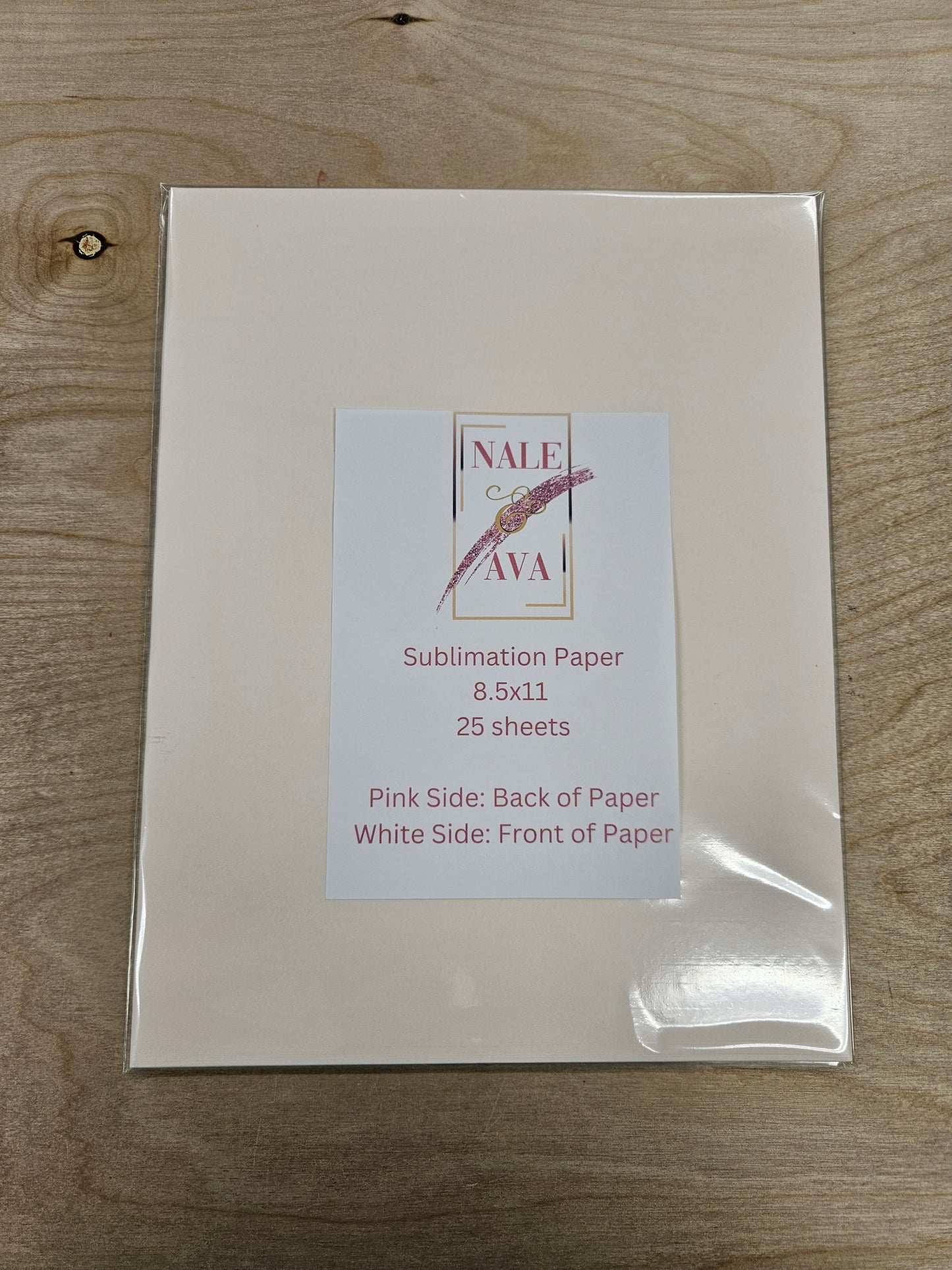 Nale & Ava Sublimation Paper 8.5X11 (25 Sheets)