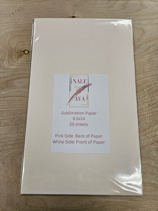 Nale & Ava Sublimation Paper 8.5X14 (25 Sheets)