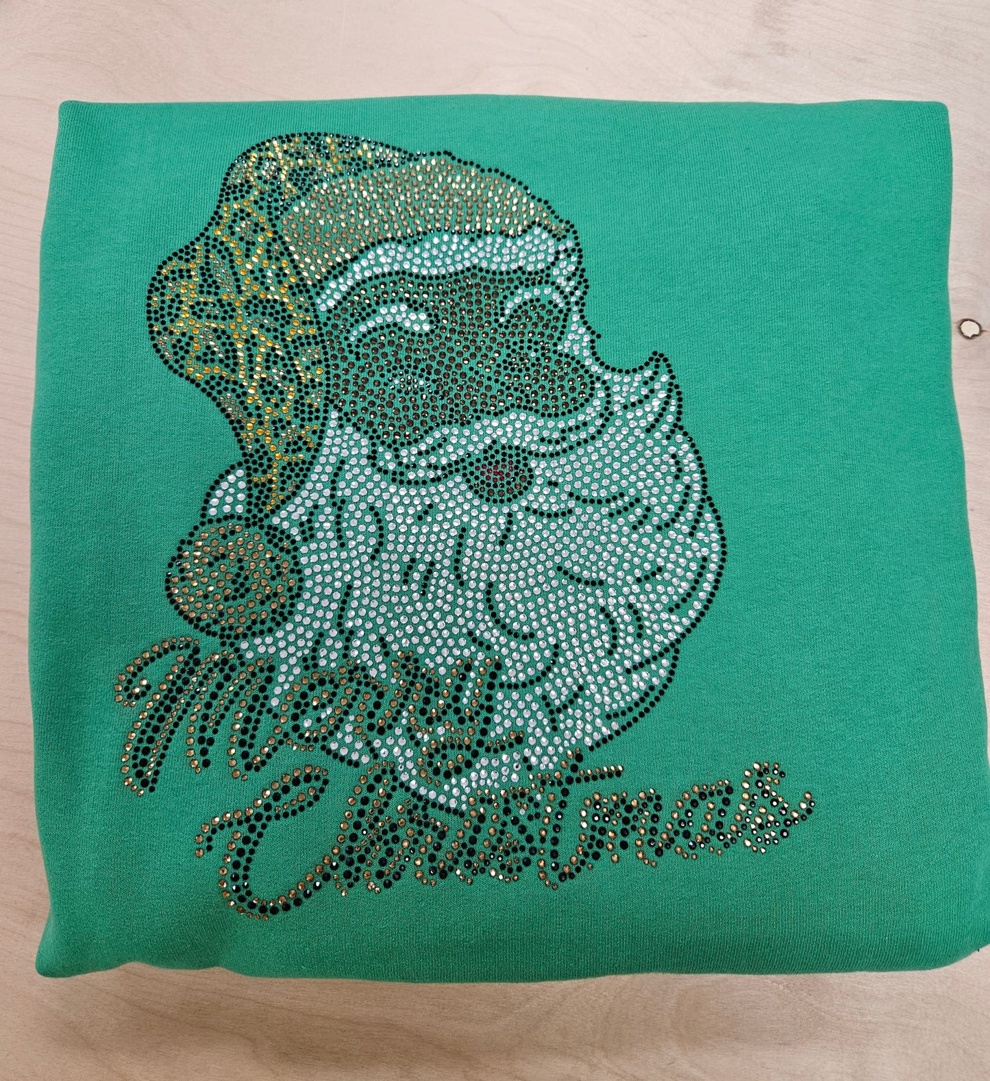 Black Santa Rhinestone Transfer