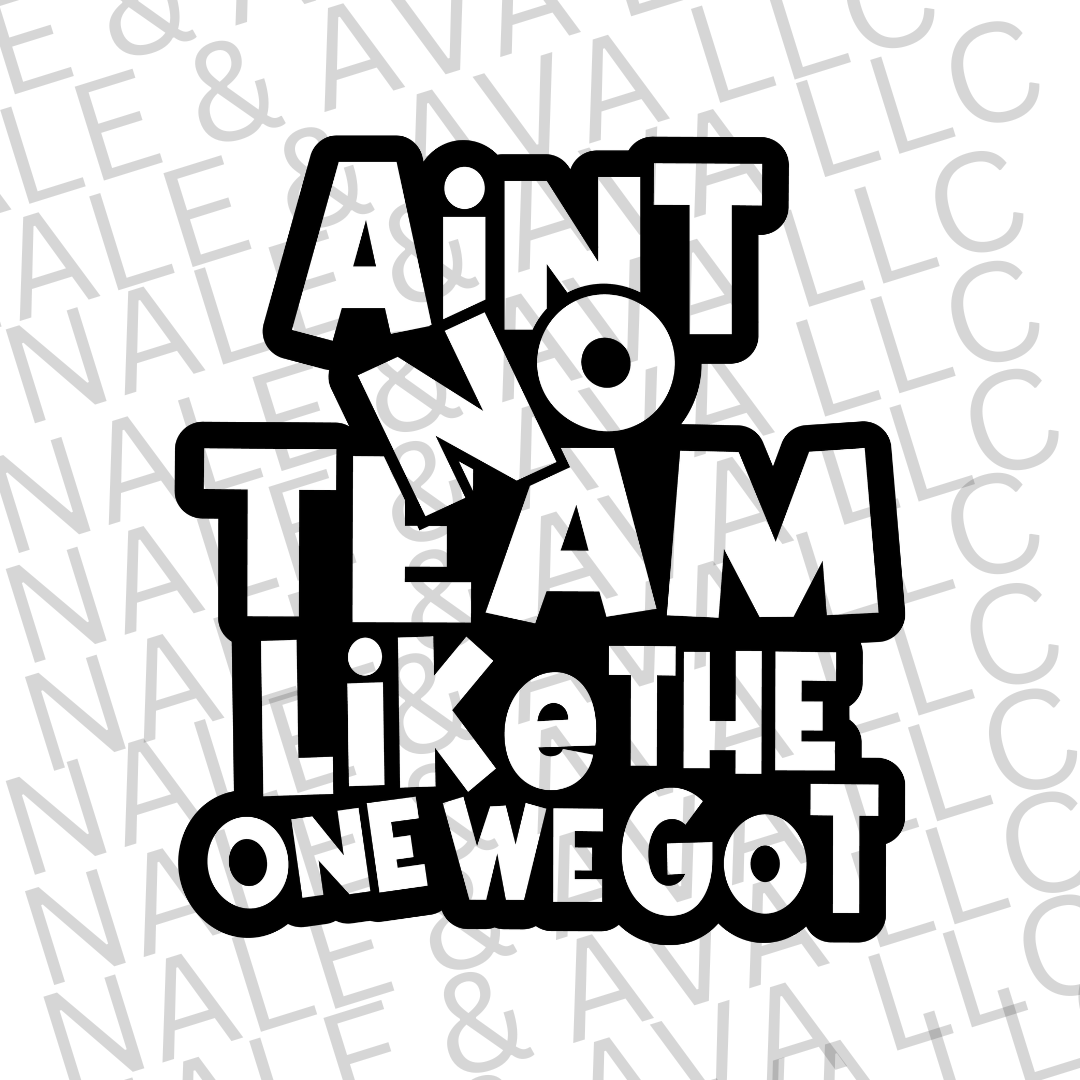 Ain't No Team Like The One We Got Screen Print Transfer front side