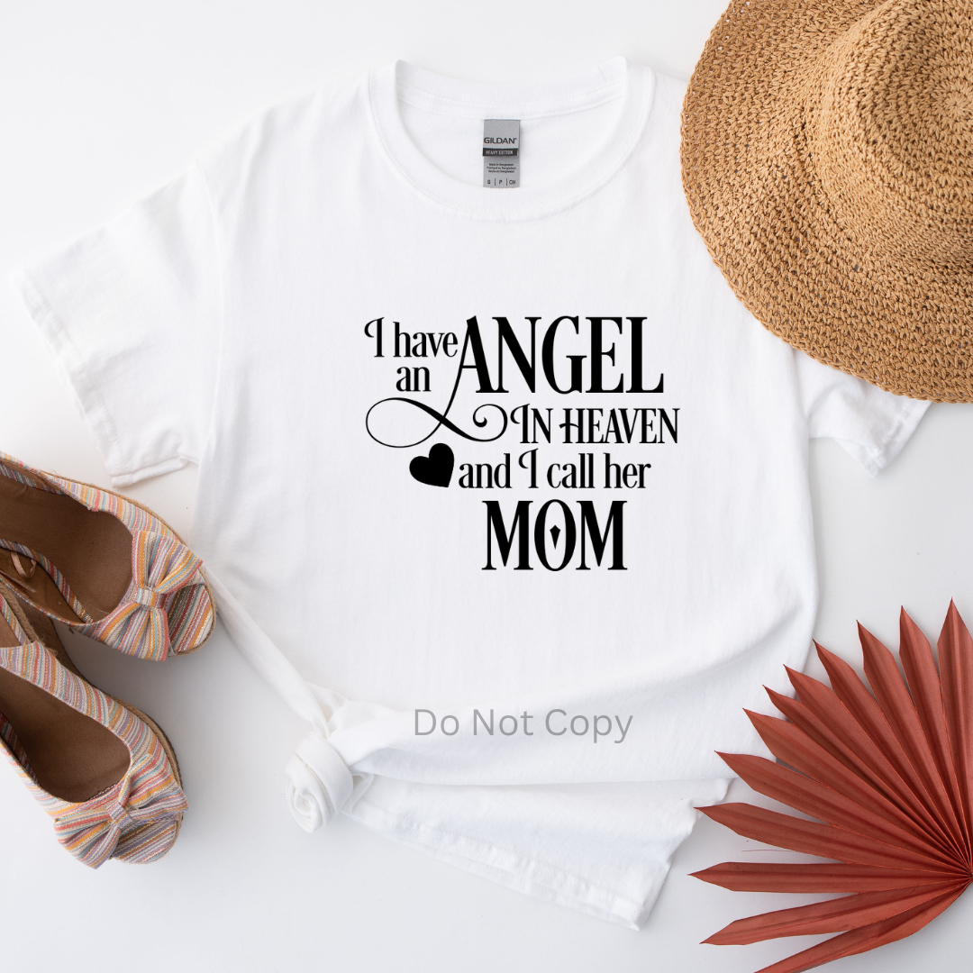 Angel In Heaven Screen Print Transfer on a tshirt