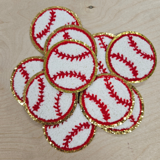 Baseball Chenille Hat Patch