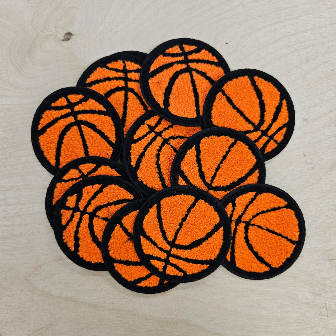 Basketball Chenille Hat Patch