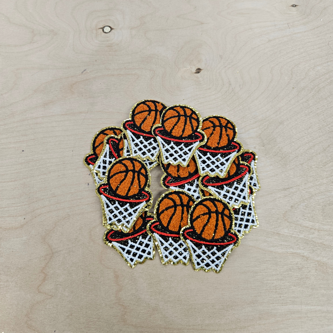 Basketball Goal Chenille Hat Patch