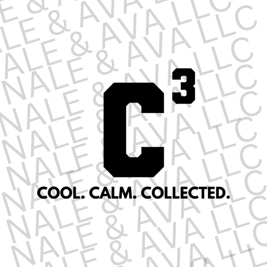 C3 Cool Calm Collected Screen Print Transfer front side