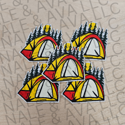 Camping Hat Patch front side