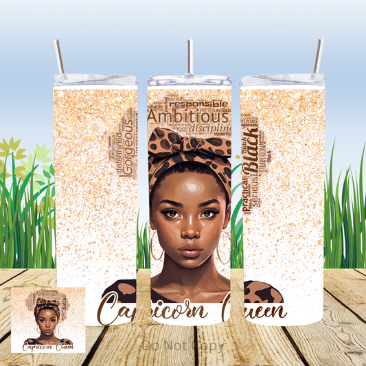 Zodiac Queen 20oz Tumbler Sublimation Transfer ONLY - This is NOT a Tumbler