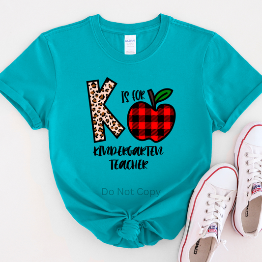 K Is For Kindergarten Teacher DTF Transfer