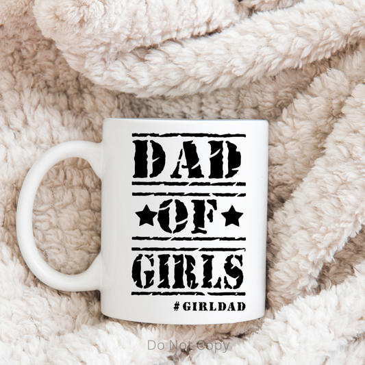 Dad Of Girls #girldad Sublimation Transfer