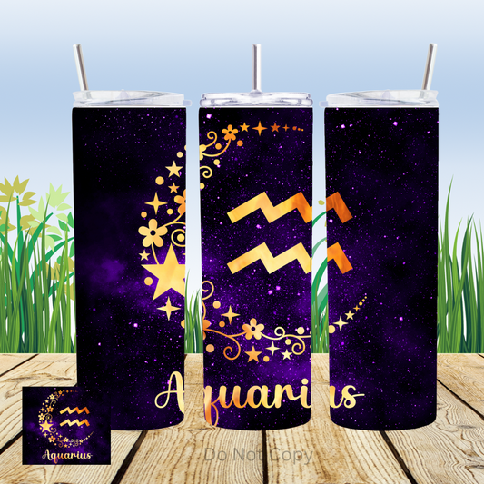 Aquarius Space 20oz Tumbler Sublimation Transfer ONLY - This is NOT a Tumbler