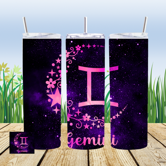 Gemini Space 20oz Tumbler Sublimation Transfer ONLY - This is NOT a Tumbler