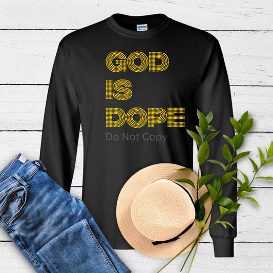 God Is Dope Rhinestone Transfer ONLY - This is NOT a T Shirt