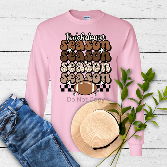 Touchdown Season w/ Football DTF Transfer ONLY -This is NOT a T Shirt