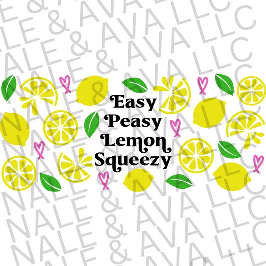 Easy Peasy Lemon Squeezy UVDTF Wrap front side