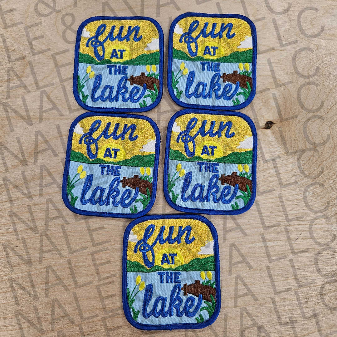 Fun At The Lake Hat Patch front side