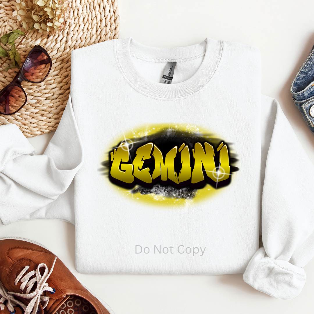 Gemini Airbrush DTF on a tshirt