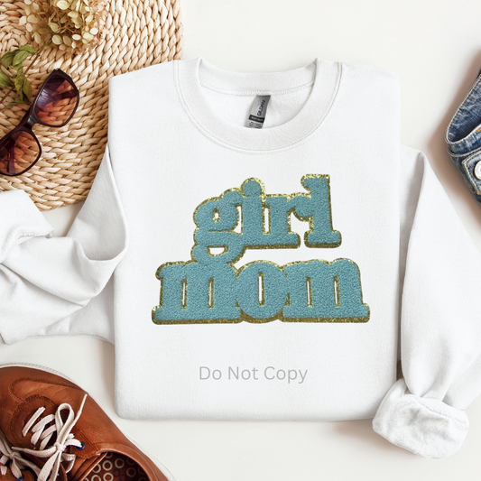 Girl Mom Chenille Patch ONLY - This is NOT a T Shirt