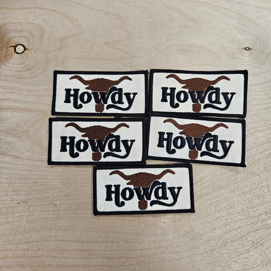 Howdy Horns Hat Patch