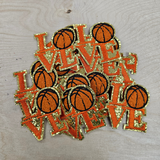 Love Basketball Chenille Hat Patch
