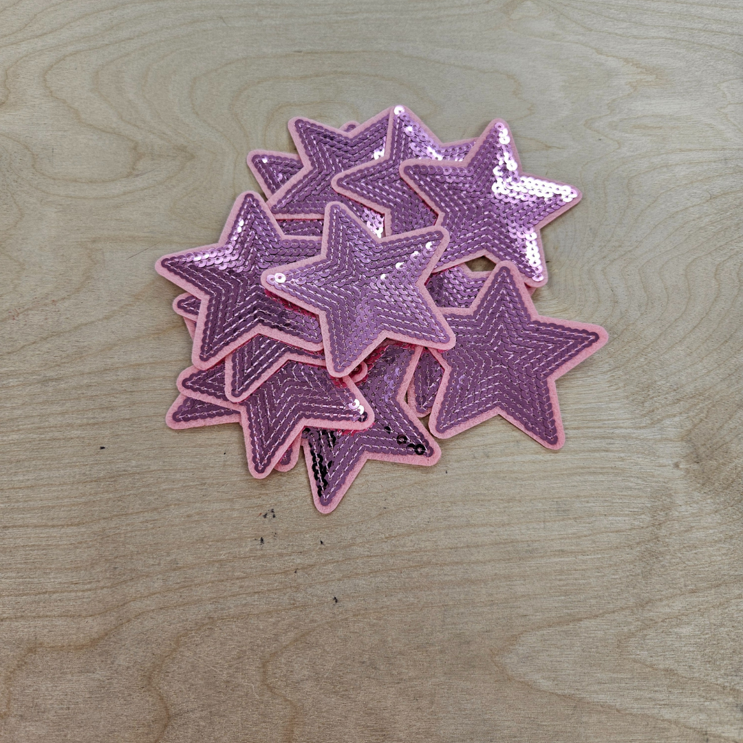 Pink Star Hat Patch front side