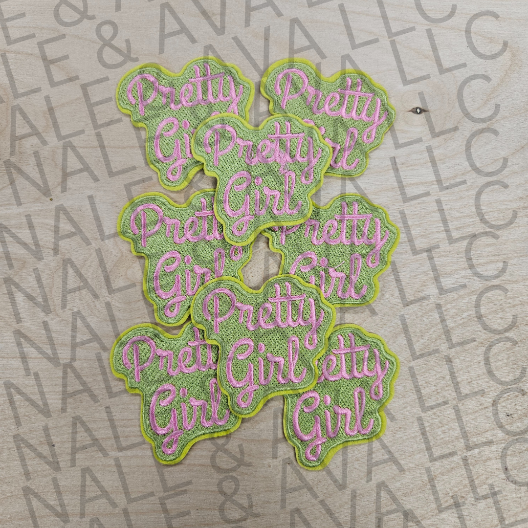 Pretty Girl Hat Patch front side