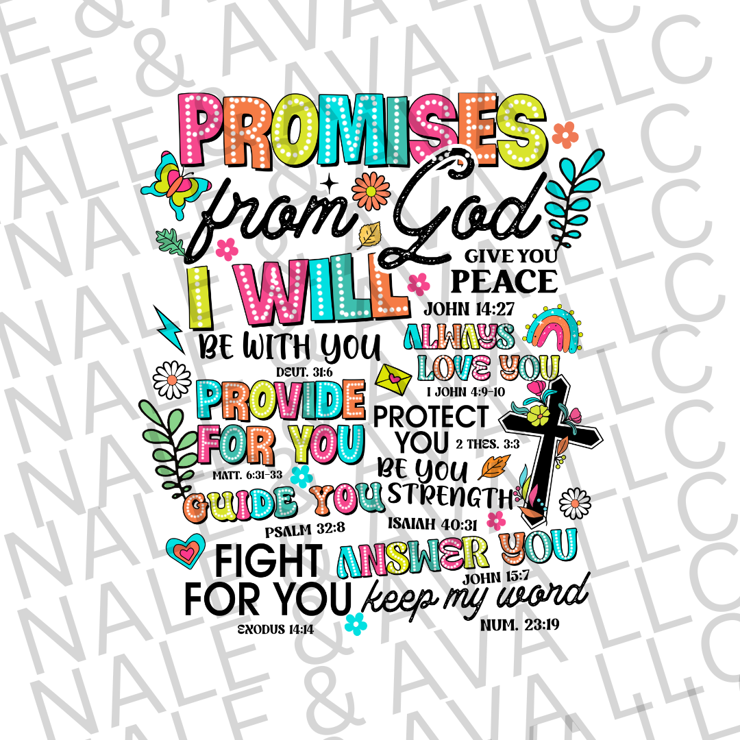 Promises From God DTF Transfer front side