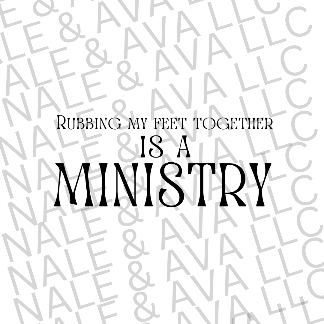 Rubbing My Feet Together is a Ministry Screen Print front side