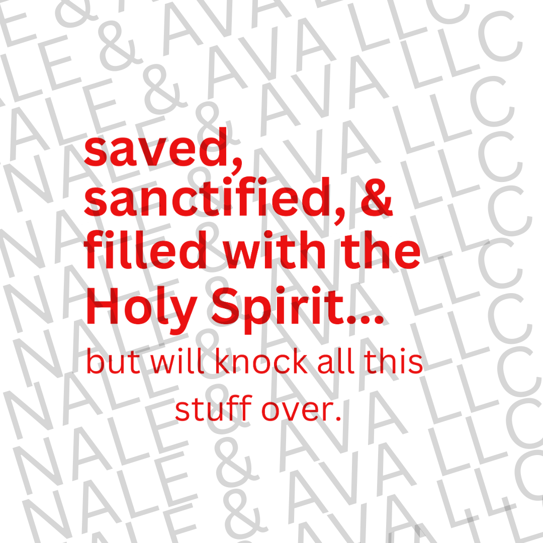 Saved Sanctified Digital PNG File Red