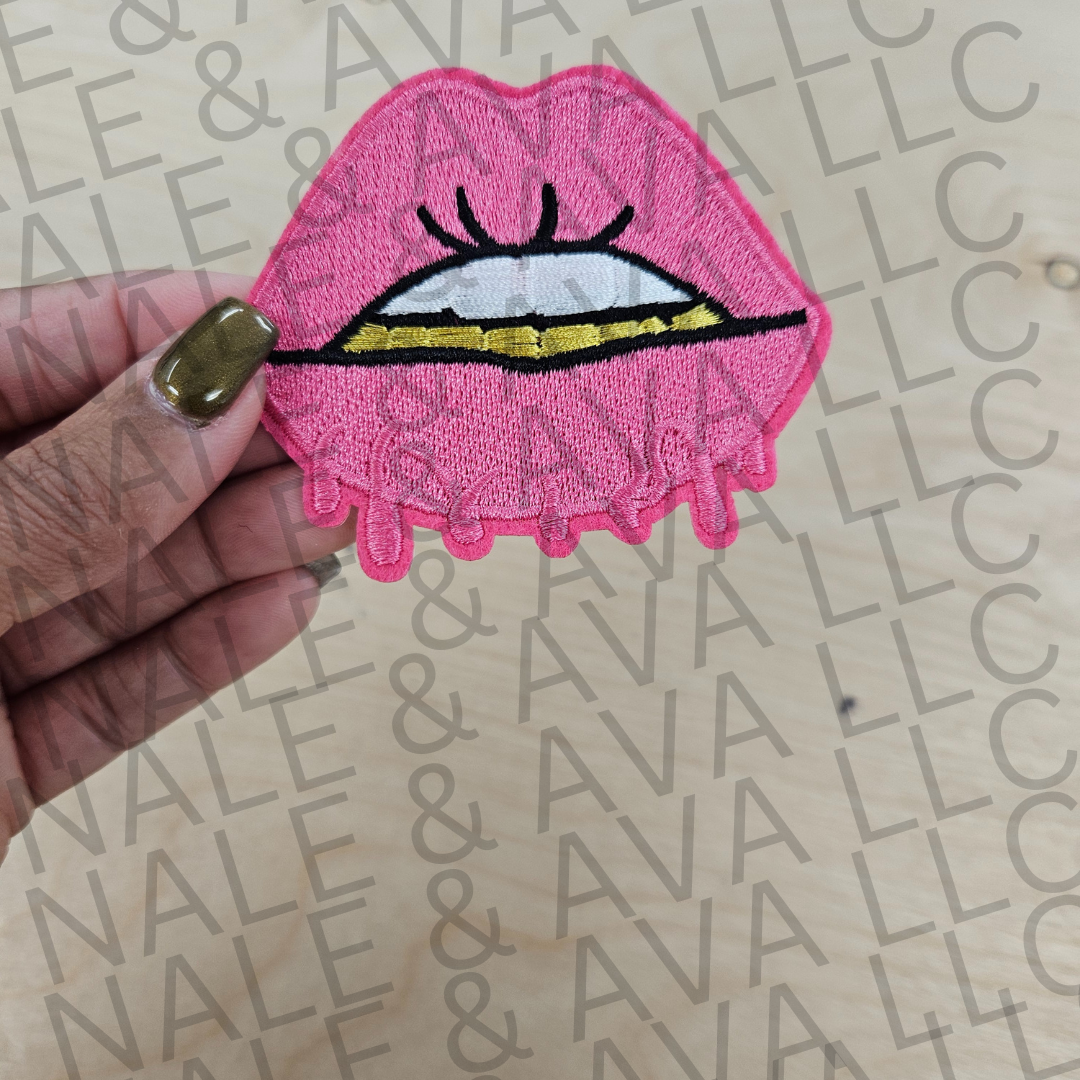 Grill Lips Hat Patch