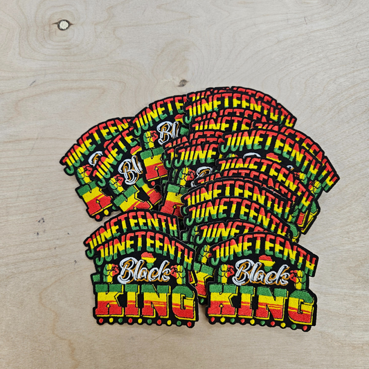 Juneteenth Black King Chenille Patch