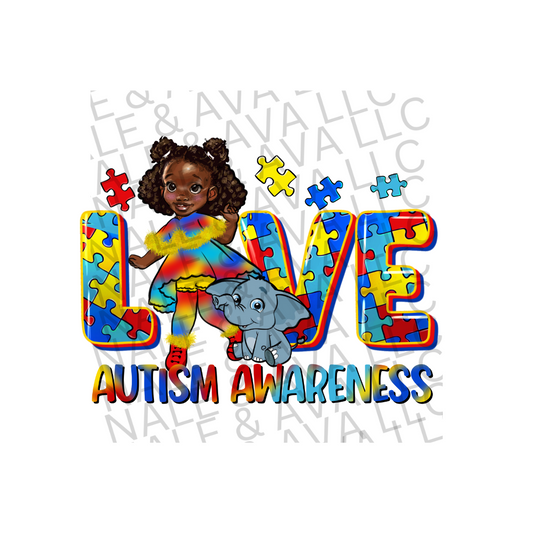 Love Autism Awareness DTF Transfer