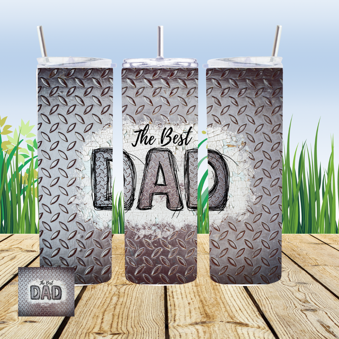 The Best Dad 20oz Tumbler Sublimation Transfer ONLY - This is NOT a Tumbler