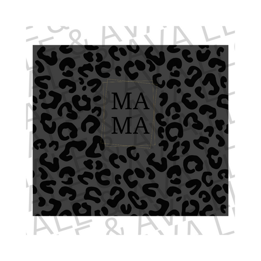 Mama Leopard Sublimation Tumbler Print front side