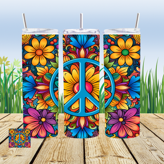 Hippie 20oz Tumbler Sublimation Transfer ONLY - This is NOT a Tumbler