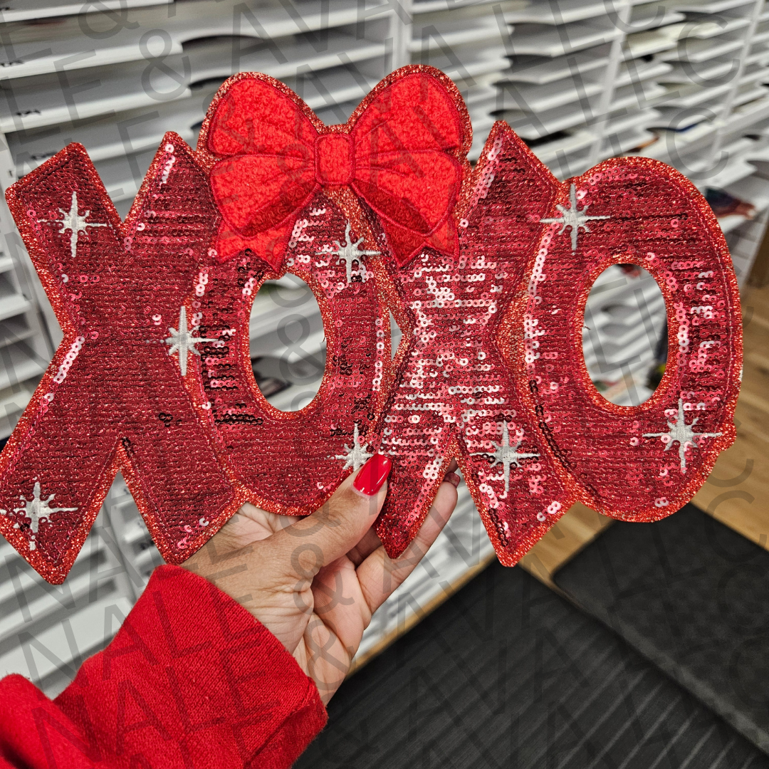 XOXO Sequin Patch front side